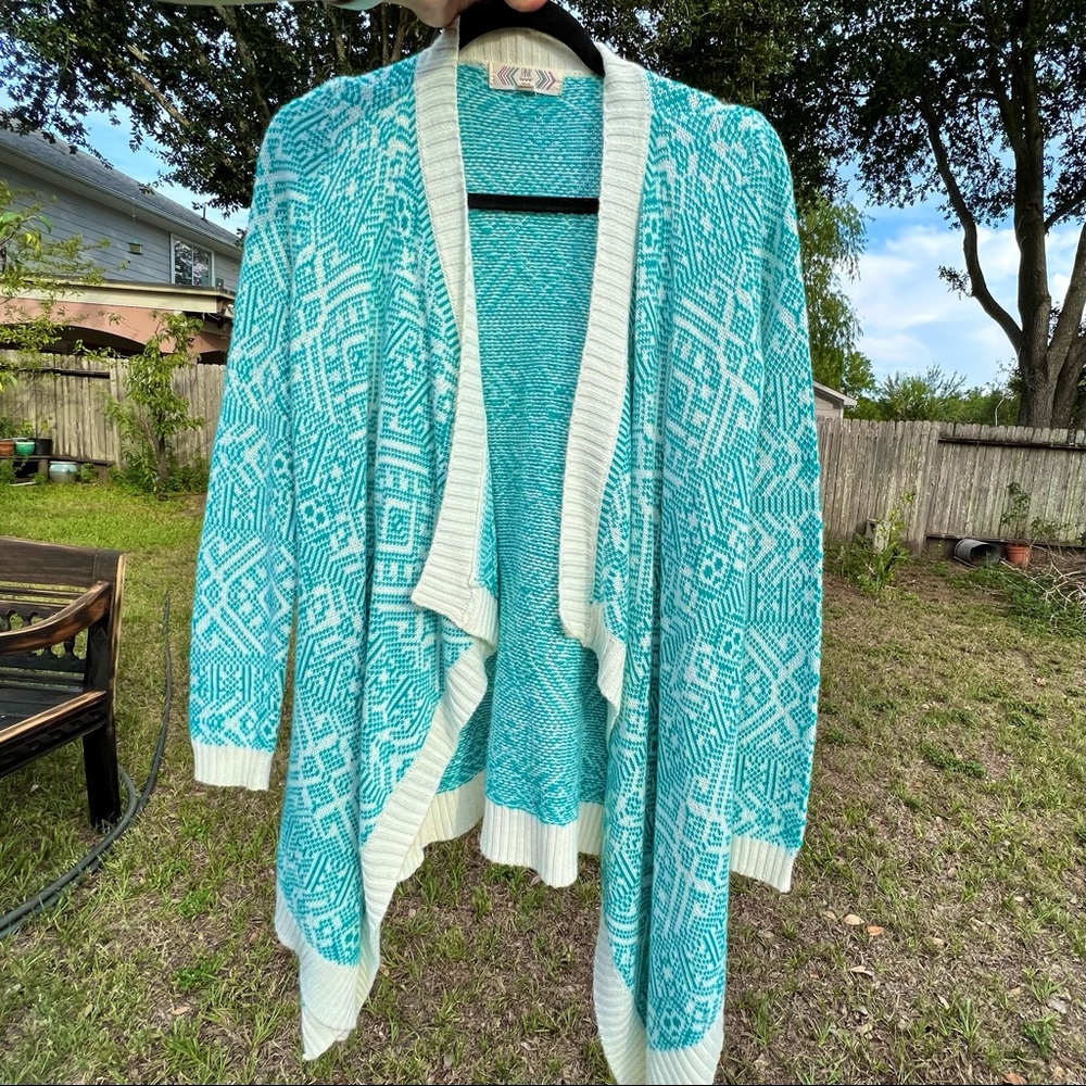 Pink rose cardigan sweater